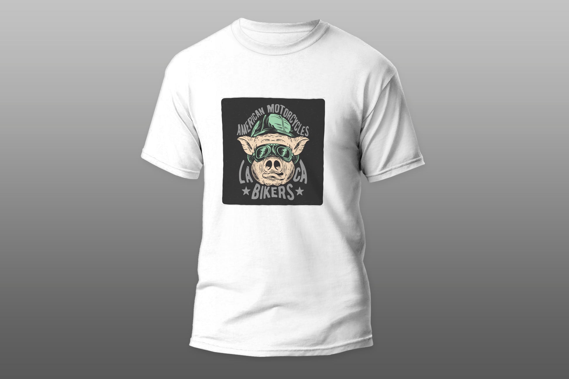 American Motorcycles Bikers Pig camiseta T-shirt - Top Content | POD Collection | Free Shipping