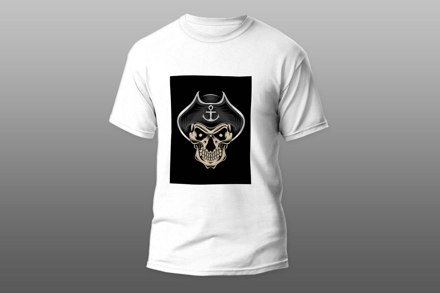 Angry Pirate Skull Hat Anchor camiseta T-shirt - Top Content | POD Collection | Free Shipping