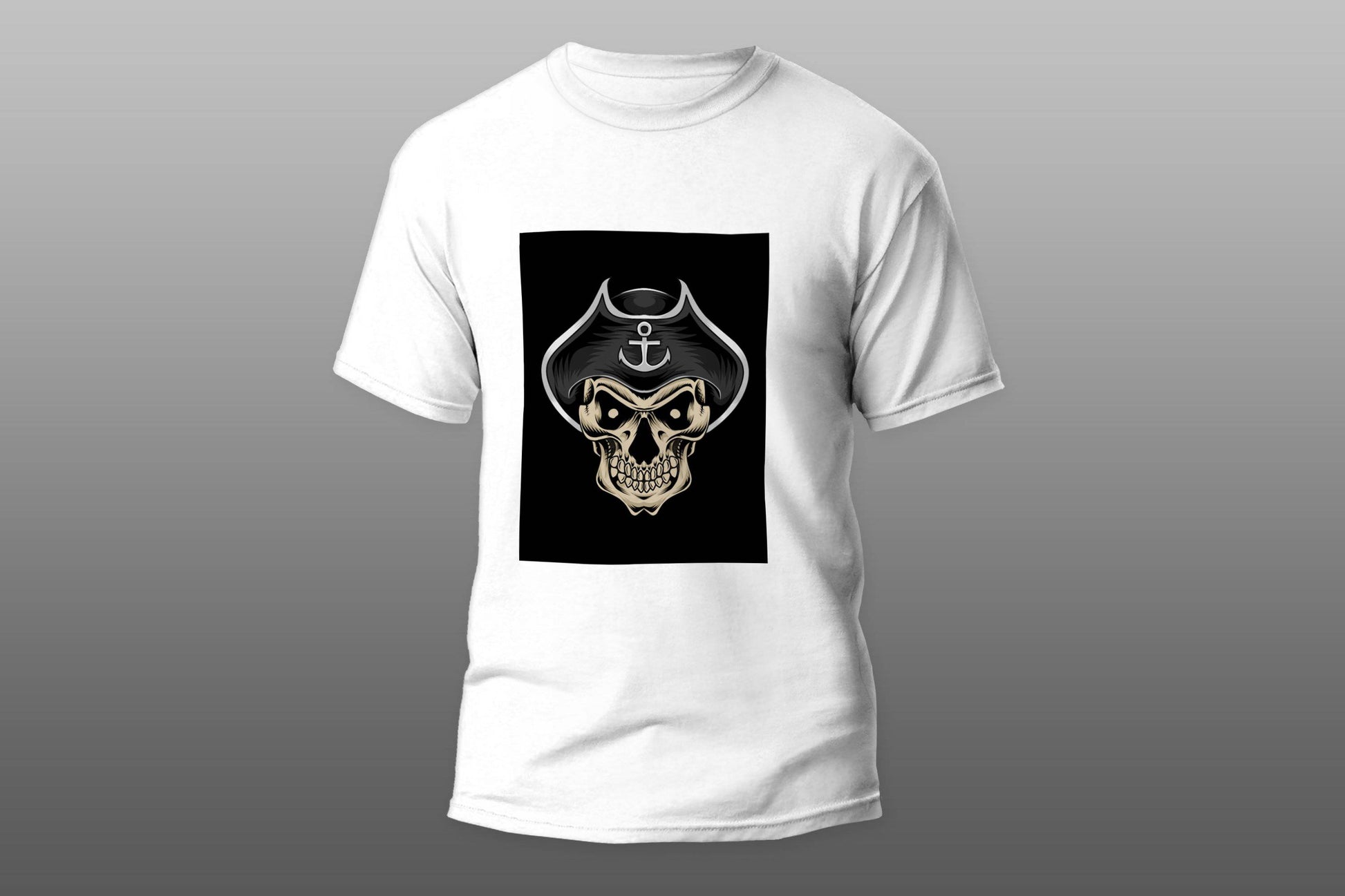 Angry Pirate Skull Hat Anchor camiseta T-shirt - Top Content | POD Collection | Free Shipping