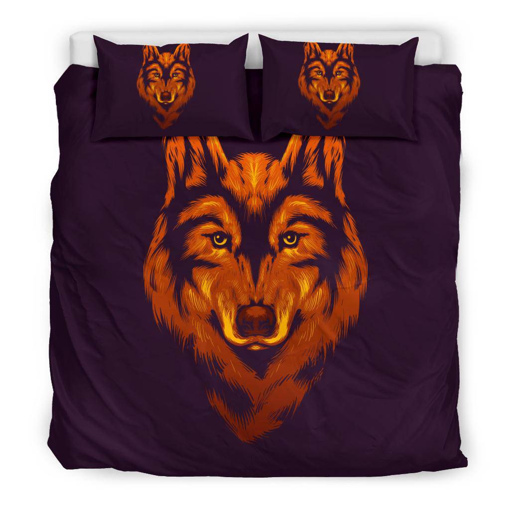 Red Wolf Bedding Set - Top Content | POD Collection | Free Shipping