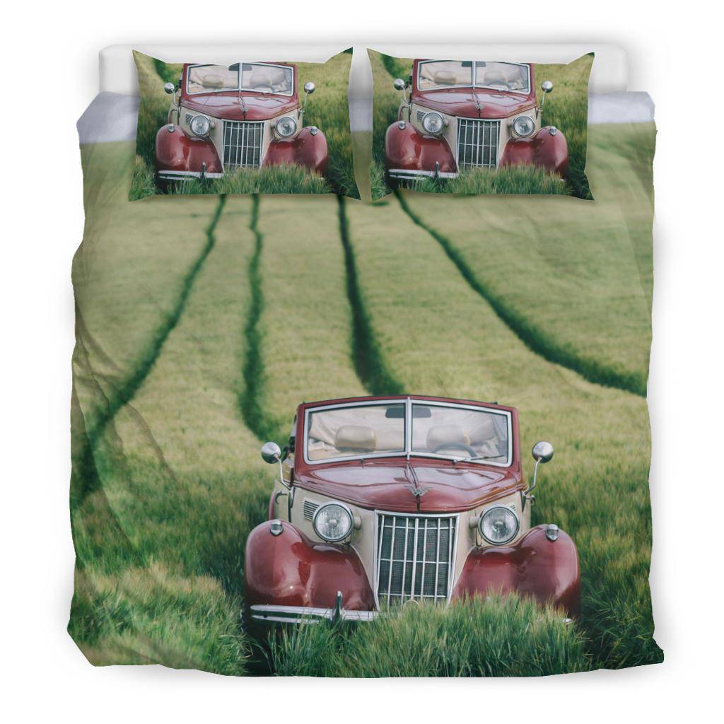 Stylish Retro Car Bedding Set - Top Content | POD Collection | Free Shipping