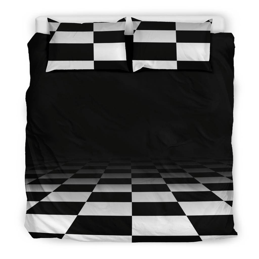 Black White Chess Board Bedding Set - Top Content | POD Collection | Free Shipping