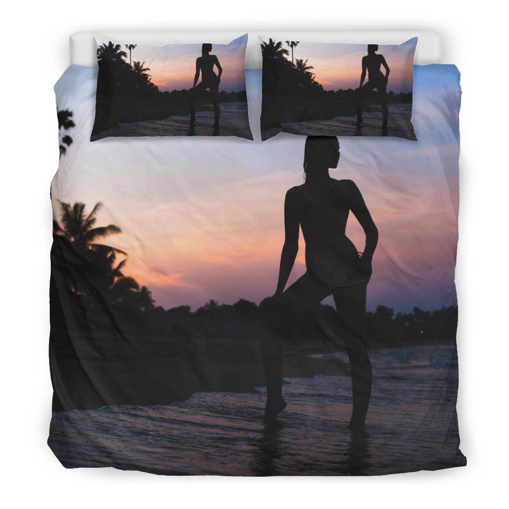 Sexy Woman Beach Sunset Bedding Set - Top Content | POD Collection | Free Shipping