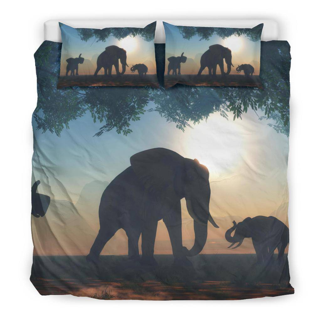 Sunset Elephants Bedding Set - Top Content | POD Collection | Free Shipping