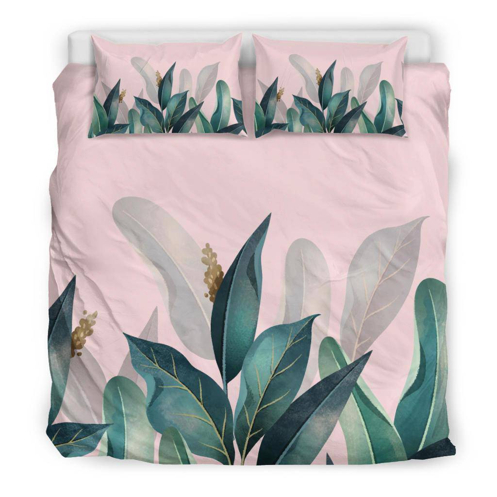 Tropical Green Leaves Bedding set - Top Content | POD Collection | Free Shipping