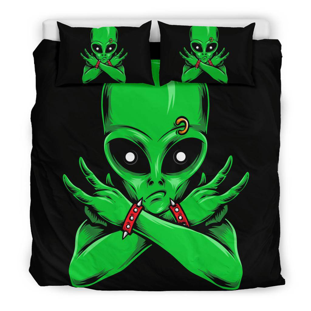 Alien Rock and Roll Bedding Set - Top Content | POD Collection | Free Shipping