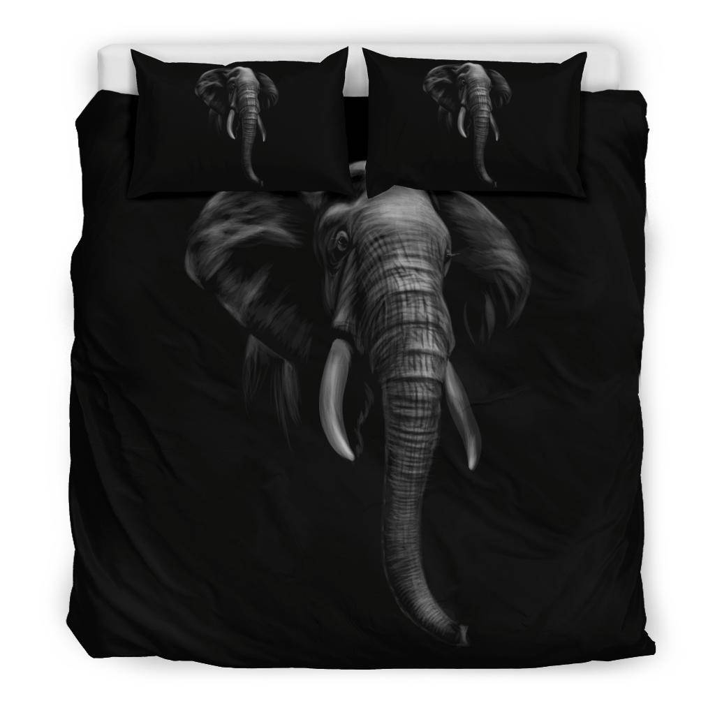 Elephant Cartoon Black Bedding Set - Top Content | POD Collection | Free Shipping