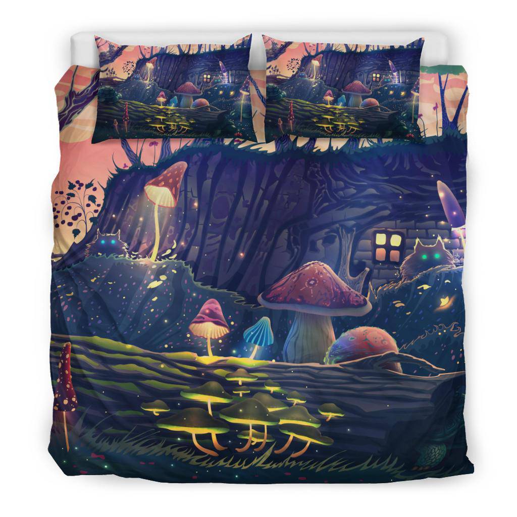 Fairytale Mushroom Garden Bedding Set - Top Content | POD Collection | Free Shipping