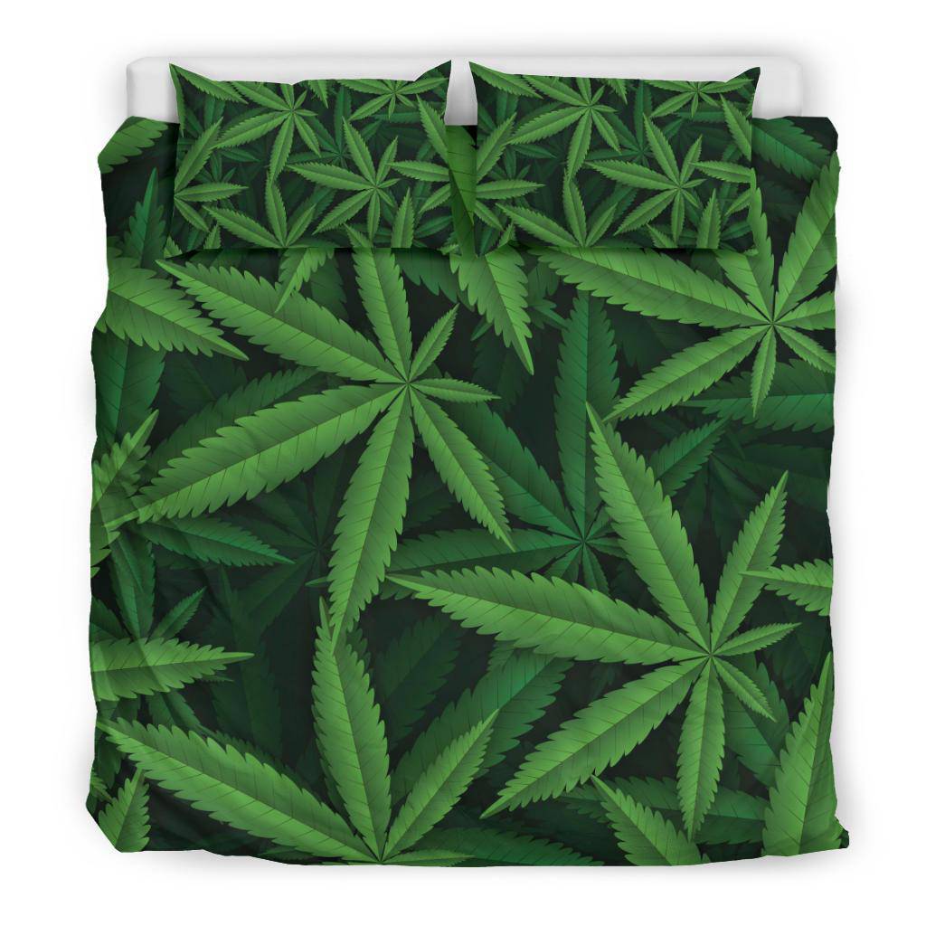 Marijuana Cannabis Leaves Bedding Set - Top Content | POD Collection | Free Shipping