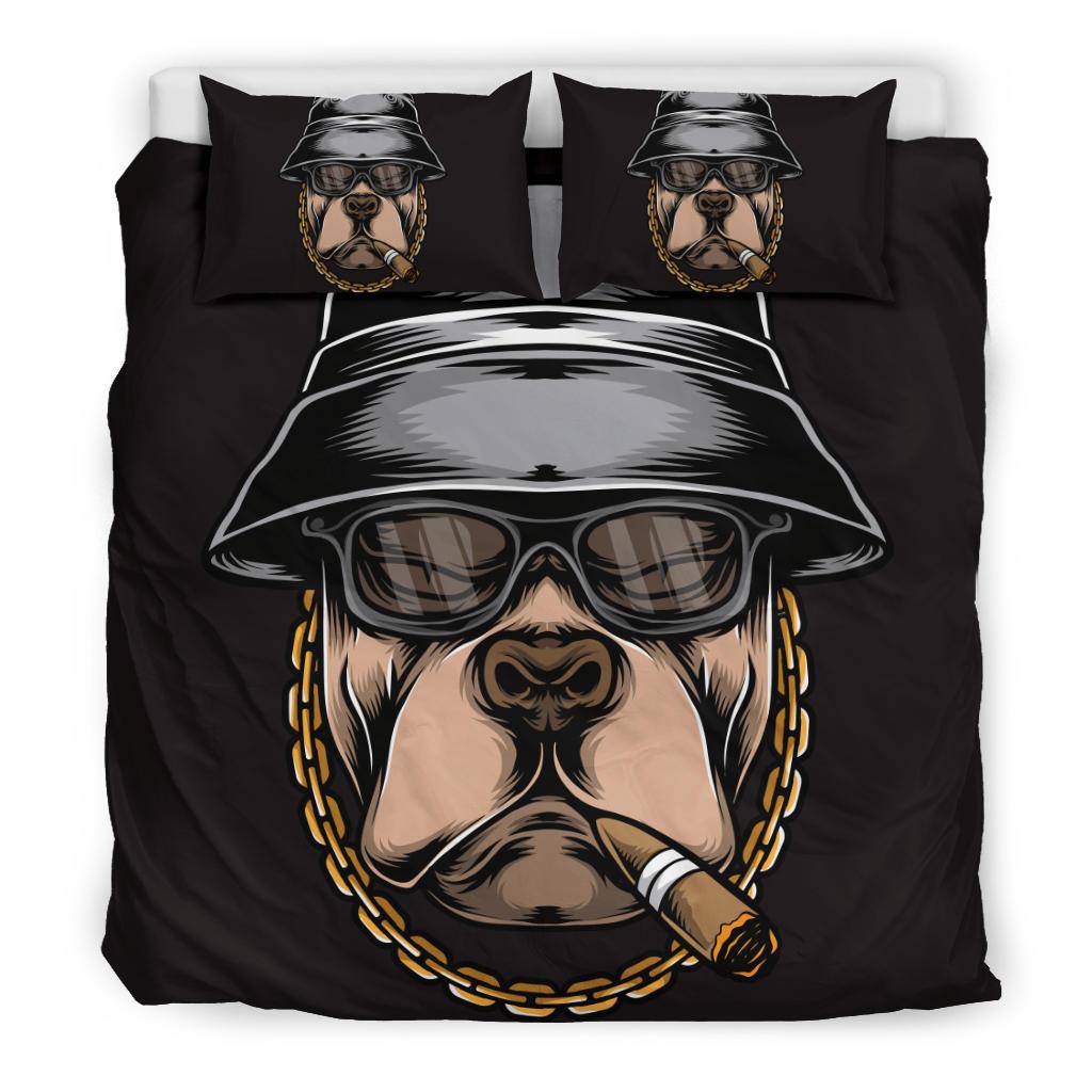 Smoking Gangster Pitbull Bedding Set - Top Content | POD Collection | Free Shipping