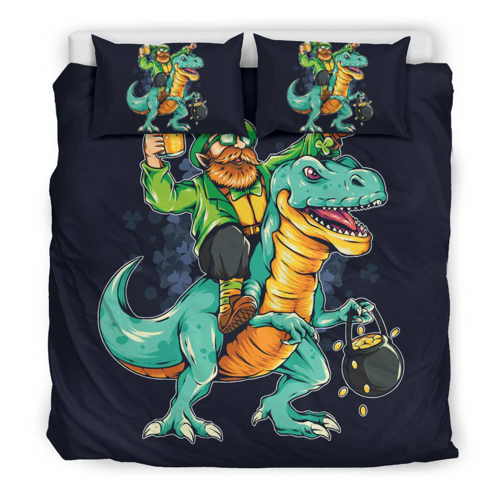 St. Patrick and Dinosaur Bedding Set - Top Content | POD Collection | Free Shipping