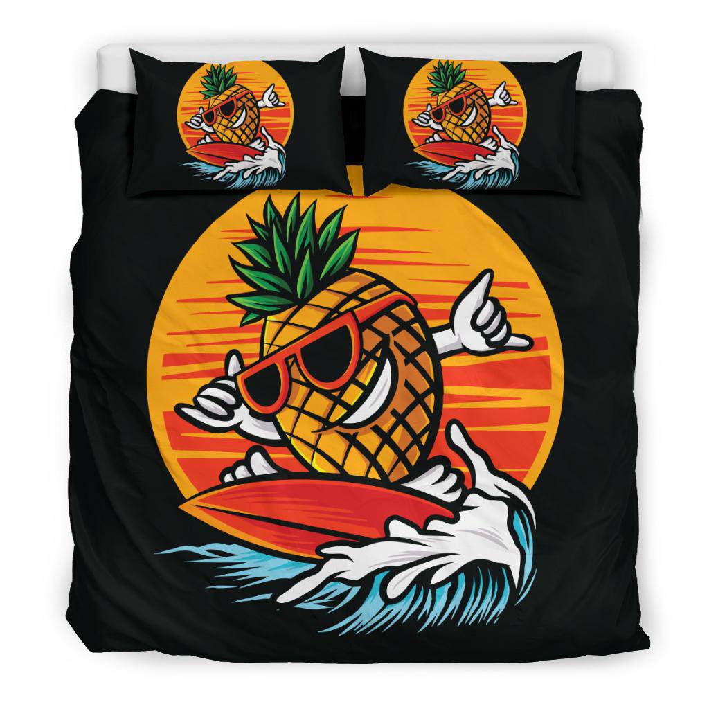 Surfing Pineapple Bedding Set - Top Content | POD Collection | Free Shipping