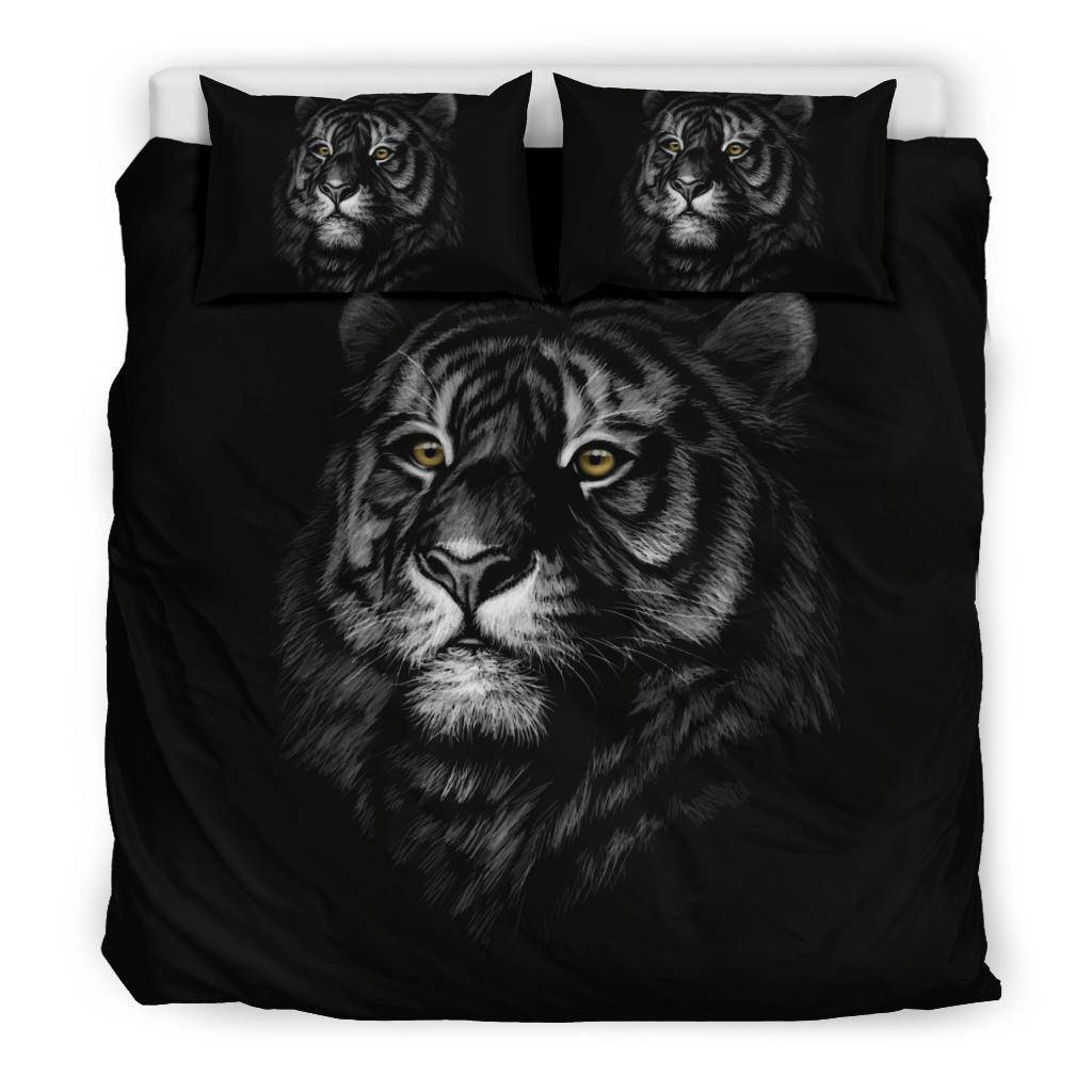 Tiger Cartoon Black Bedding Set - Top Content | POD Collection | Free Shipping