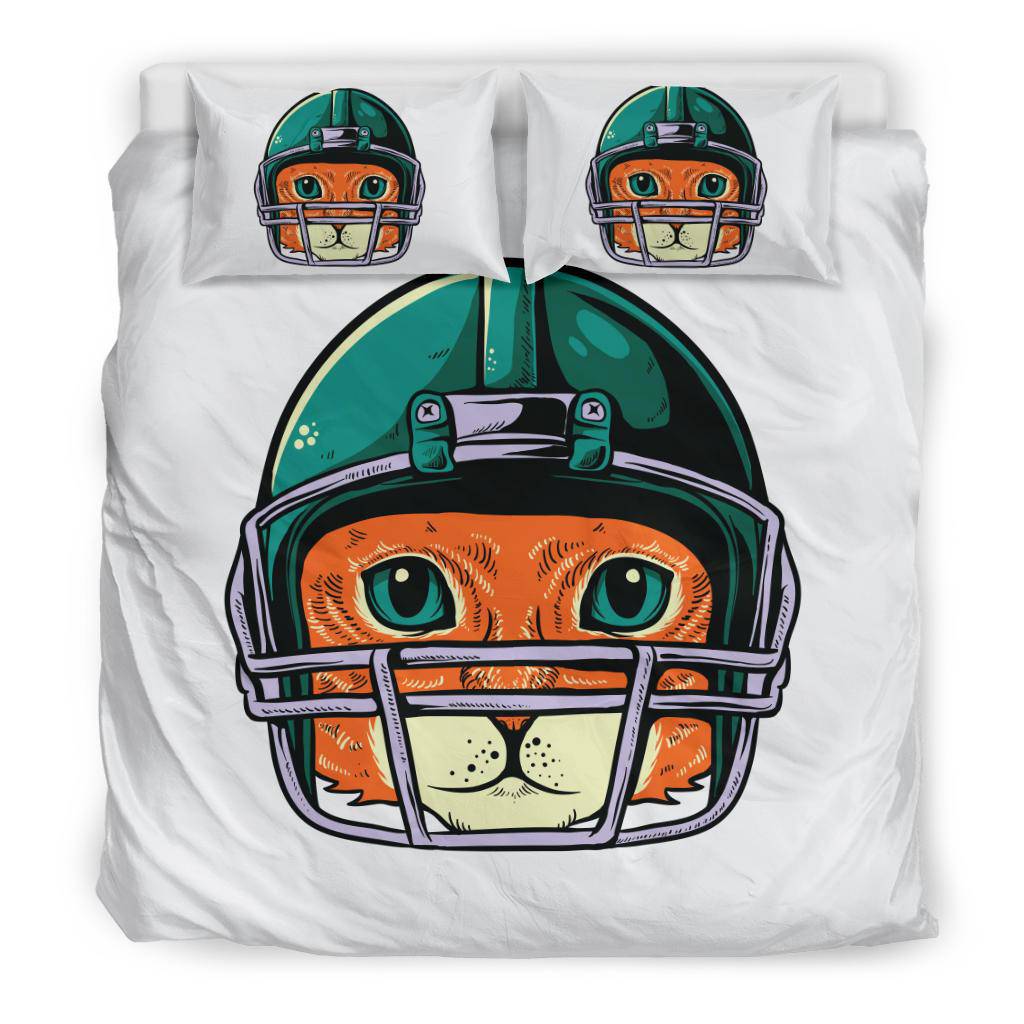 Ameriican Football Cat with Helmet Bedding Set - Top Content | POD Collection | Free Shipping