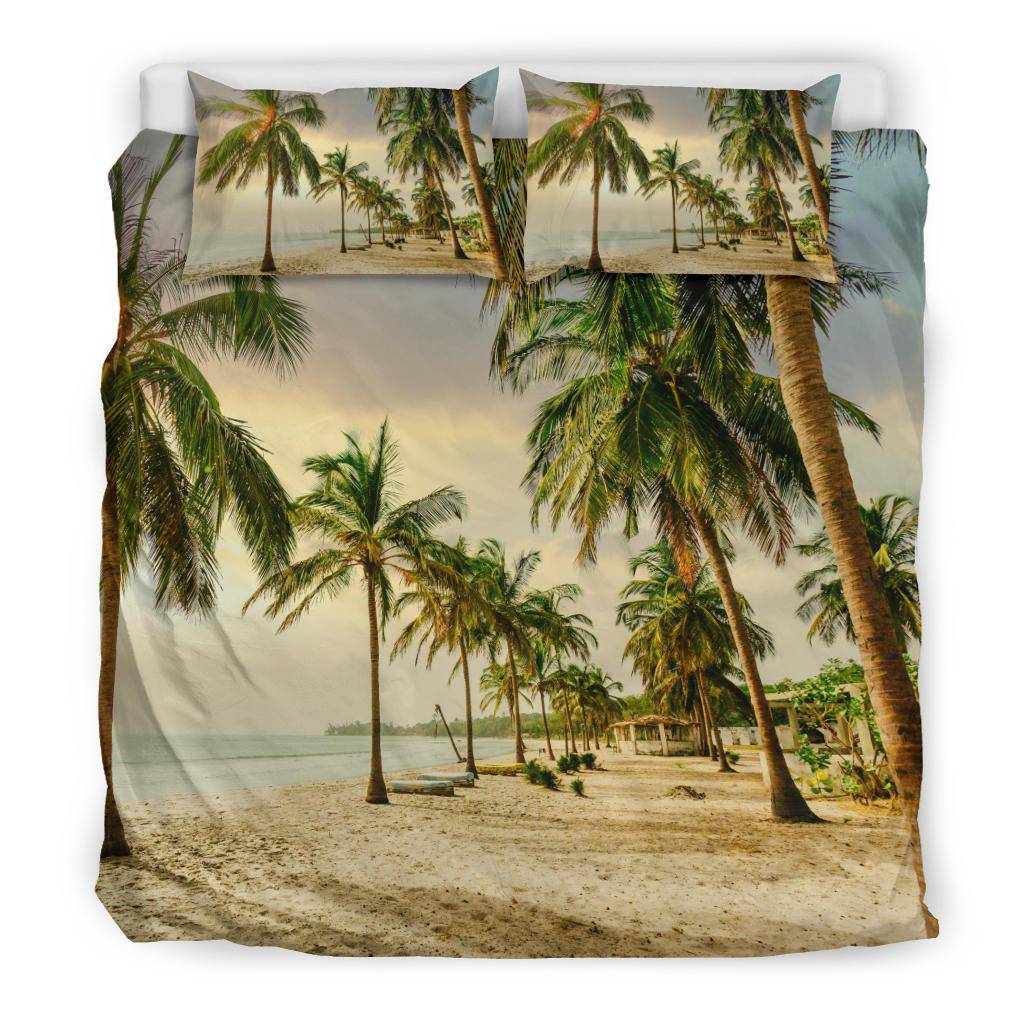 Beach Palm Trees Bedding Set - Top Content | POD Collection | Free Shipping