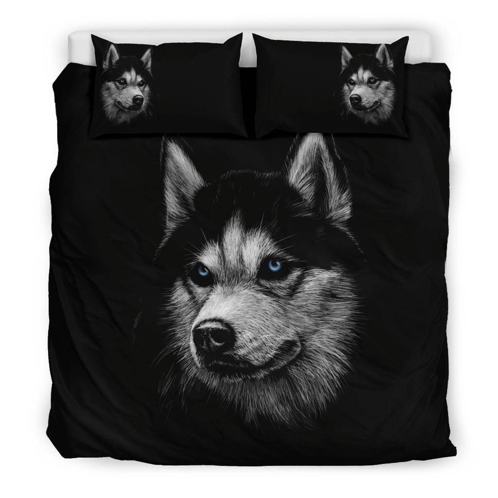 Black Husky Dog Bedding Set - Top Content | POD Collection | Free Shipping