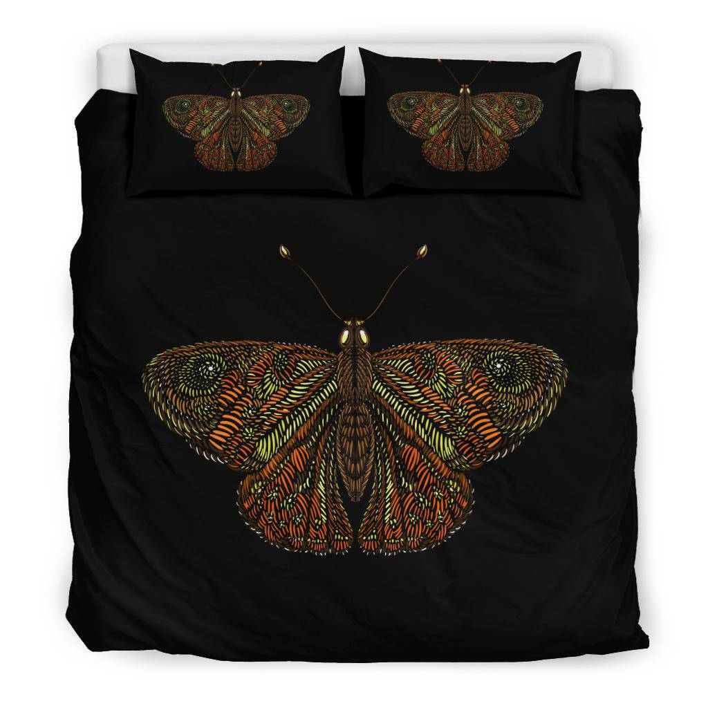 Colorful Orange Butterfly Bedding Set - Top Content | POD Collection | Free Shipping