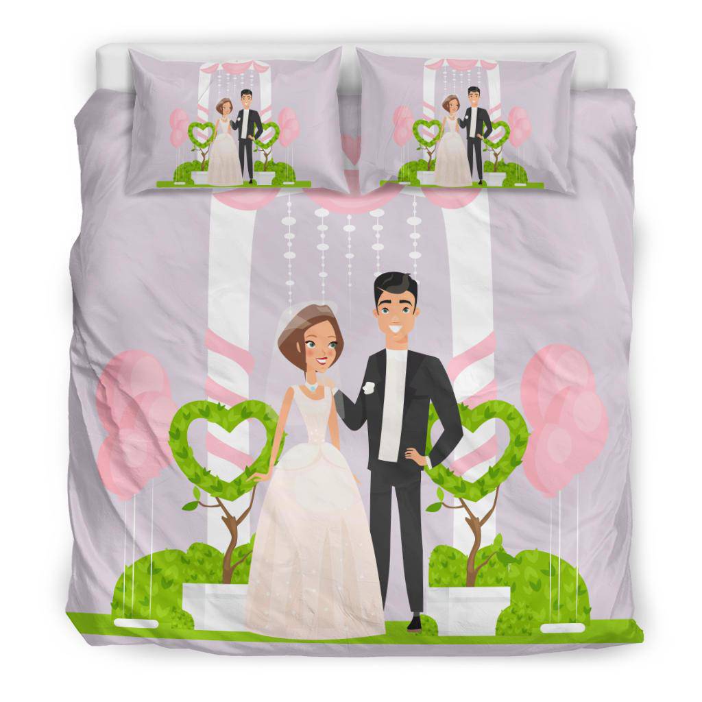 Bride and Groom Wedding Gift Bedding set - Top Content | POD Collection | Free Shipping