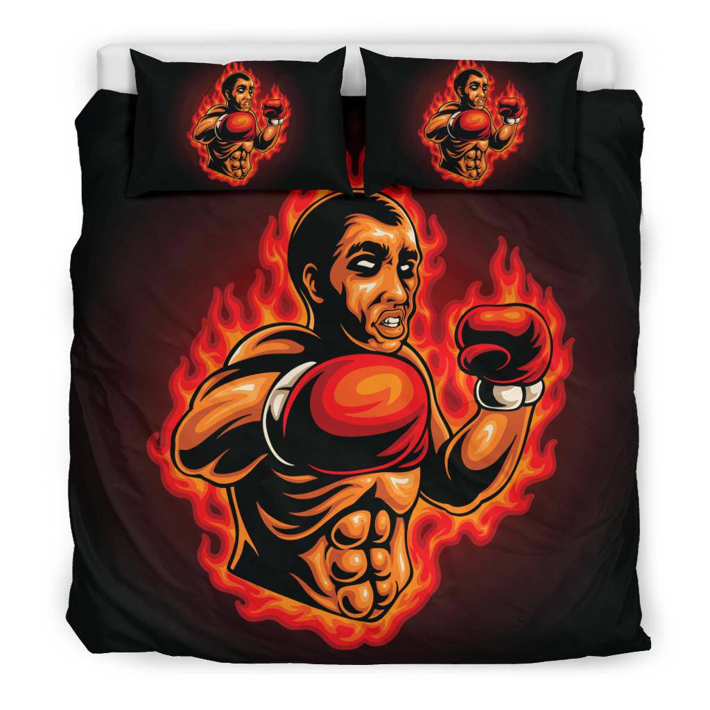 Flaming Boxer Fight Bedding set - Top Content | POD Collection | Free Shipping