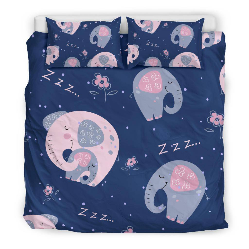 Sleping Elephants Cartoon Bedding Set - Top Content | POD Collection | Free Shipping