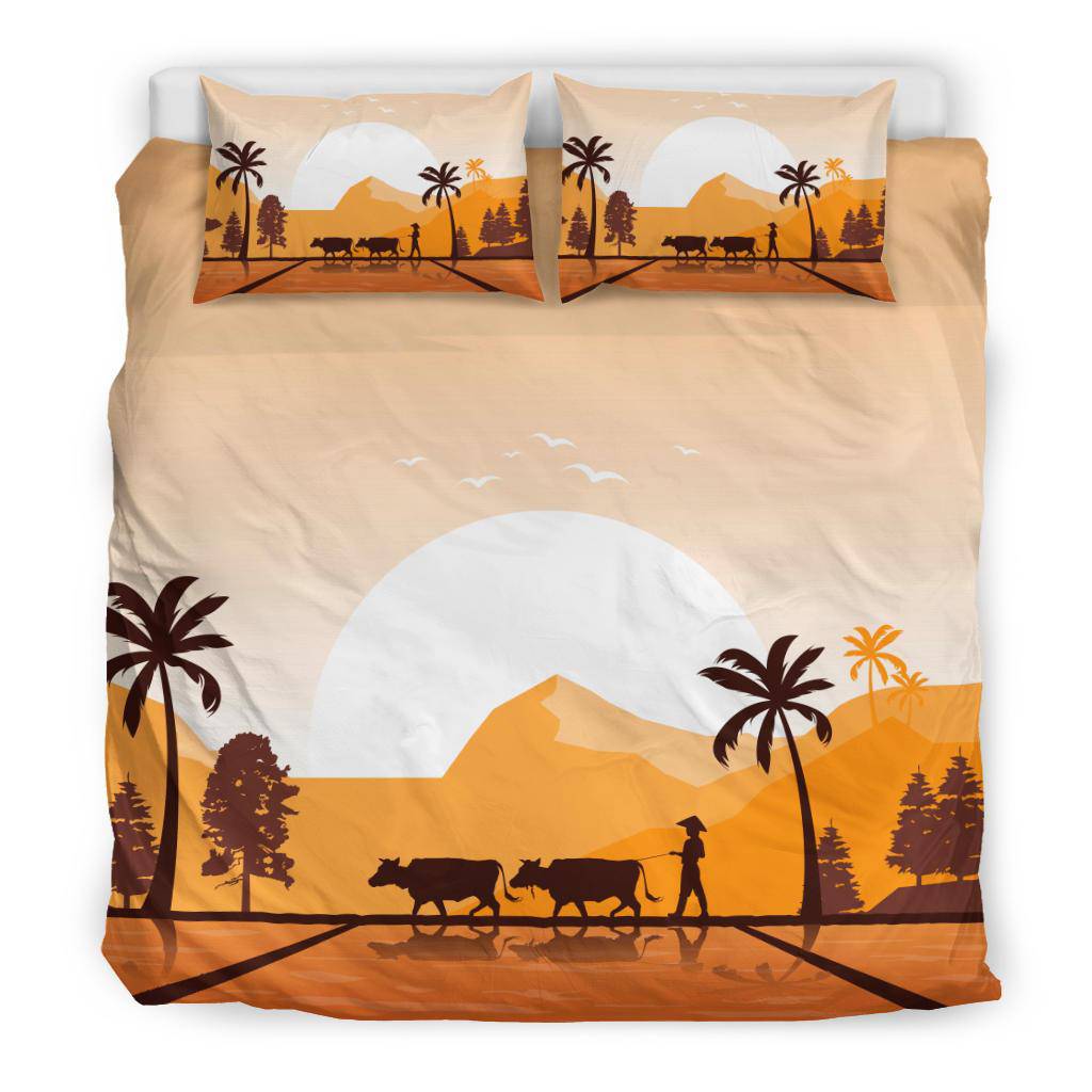 Asia Golden Sunrise Bedding Set - Top Content | POD Collection | Free Shipping