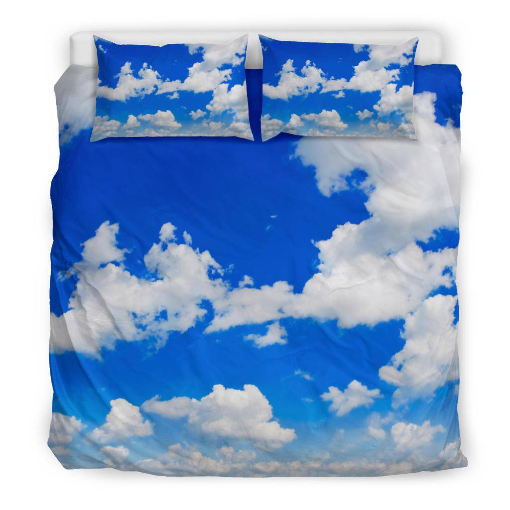 Nature White Clouds Blue Sky Bedding Set - Top Content | POD Collection | Free Shipping