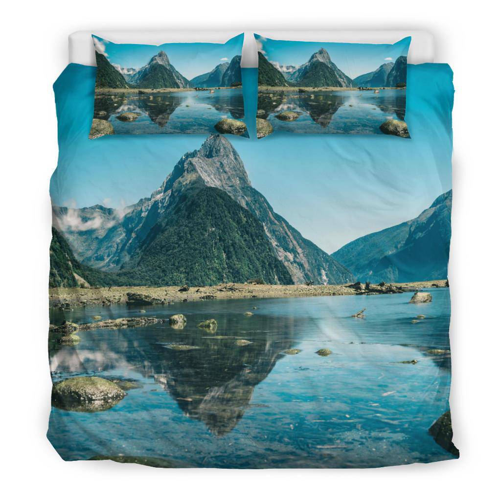 New Zeland Nature Mountains Water Bedding Set - Top Content | POD Collection | Free Shipping