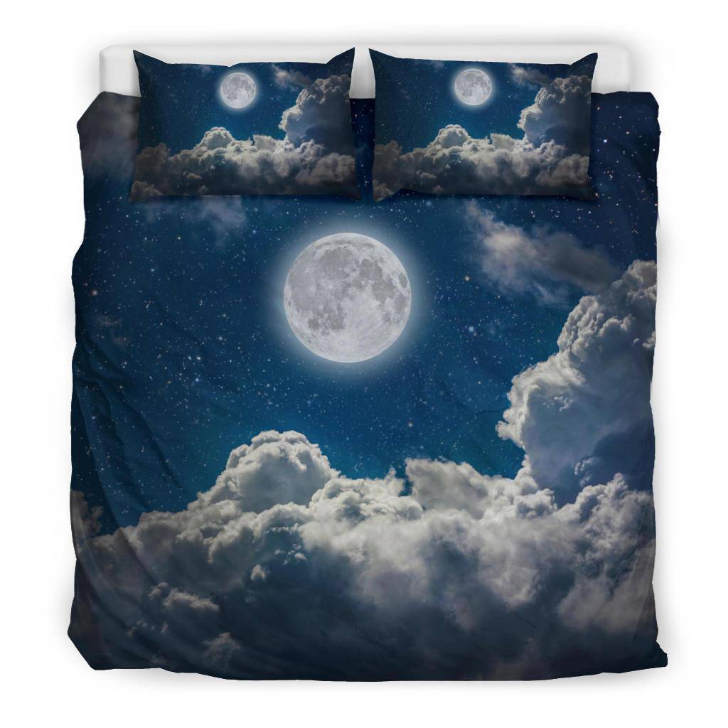 Night Sky Moonlight Stars Clouds Bedding Set - Top Content | POD Collection | Free Shipping