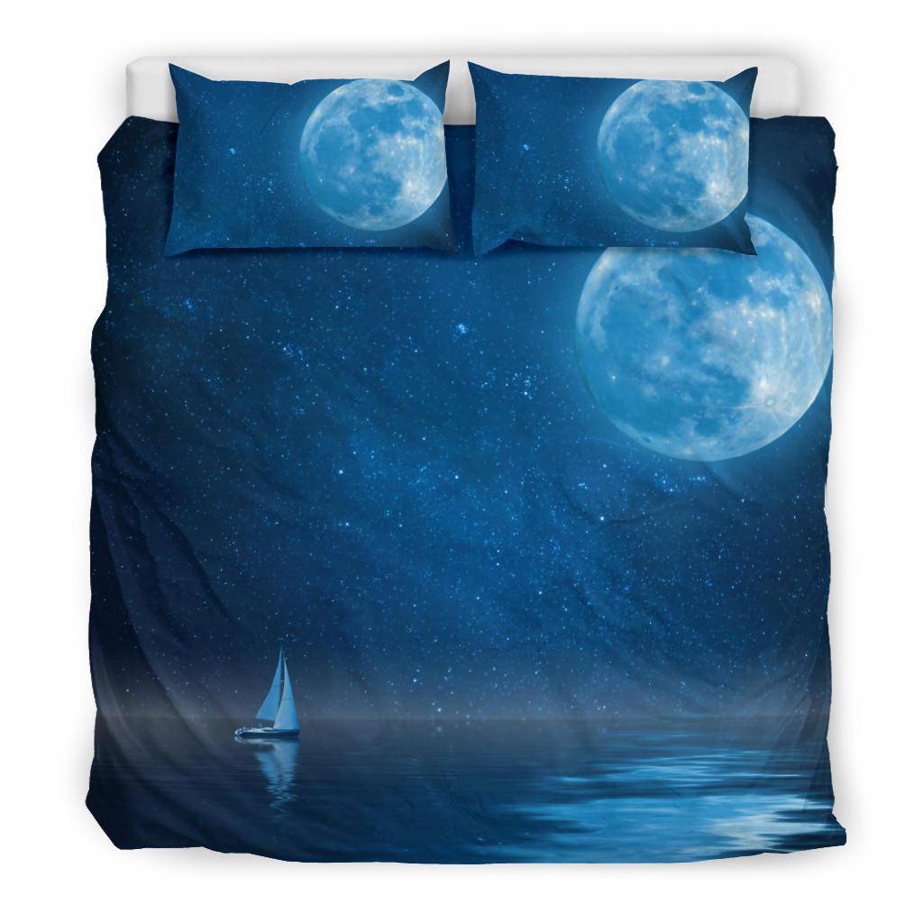 Sea Yacht Moonlight Star Sky Bedding Set - Top Content | POD Collection | Free Shipping