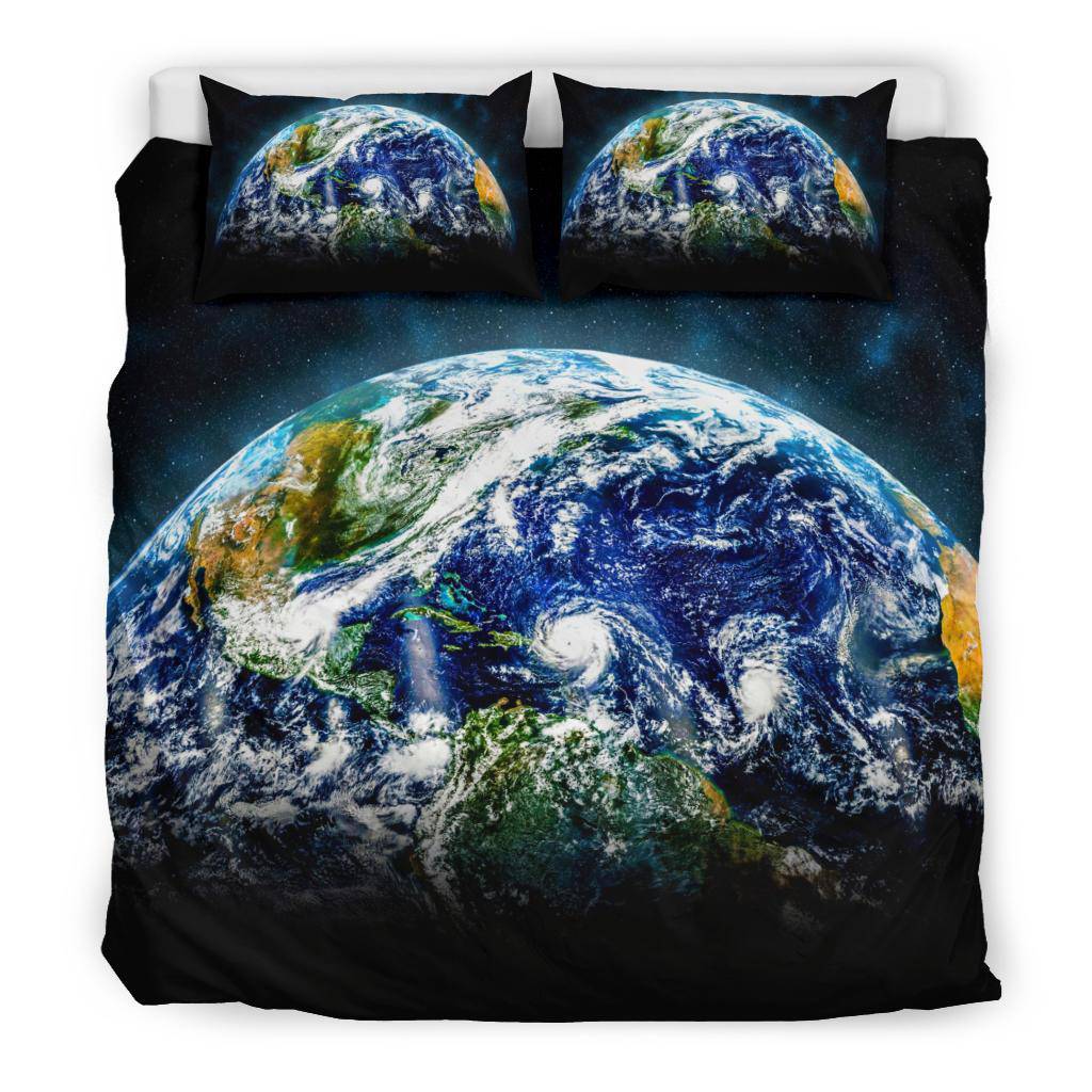 Planet Earth Globe Space Universe Surface Bedding Set - Top Content | POD Collection | Free Shipping