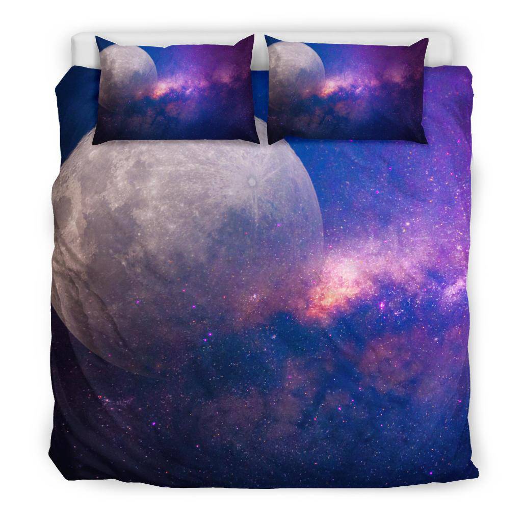 Milky Way Moon Space Galaxy Bedding Set - Top Content | POD Collection | Free Shipping