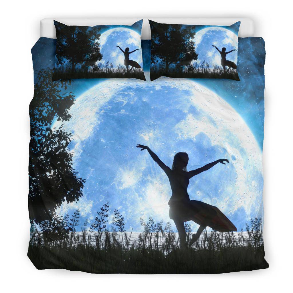 Dancing Girl Moonlight Tree Night Sky Bedding Set - Top Content | POD Collection | Free Shipping