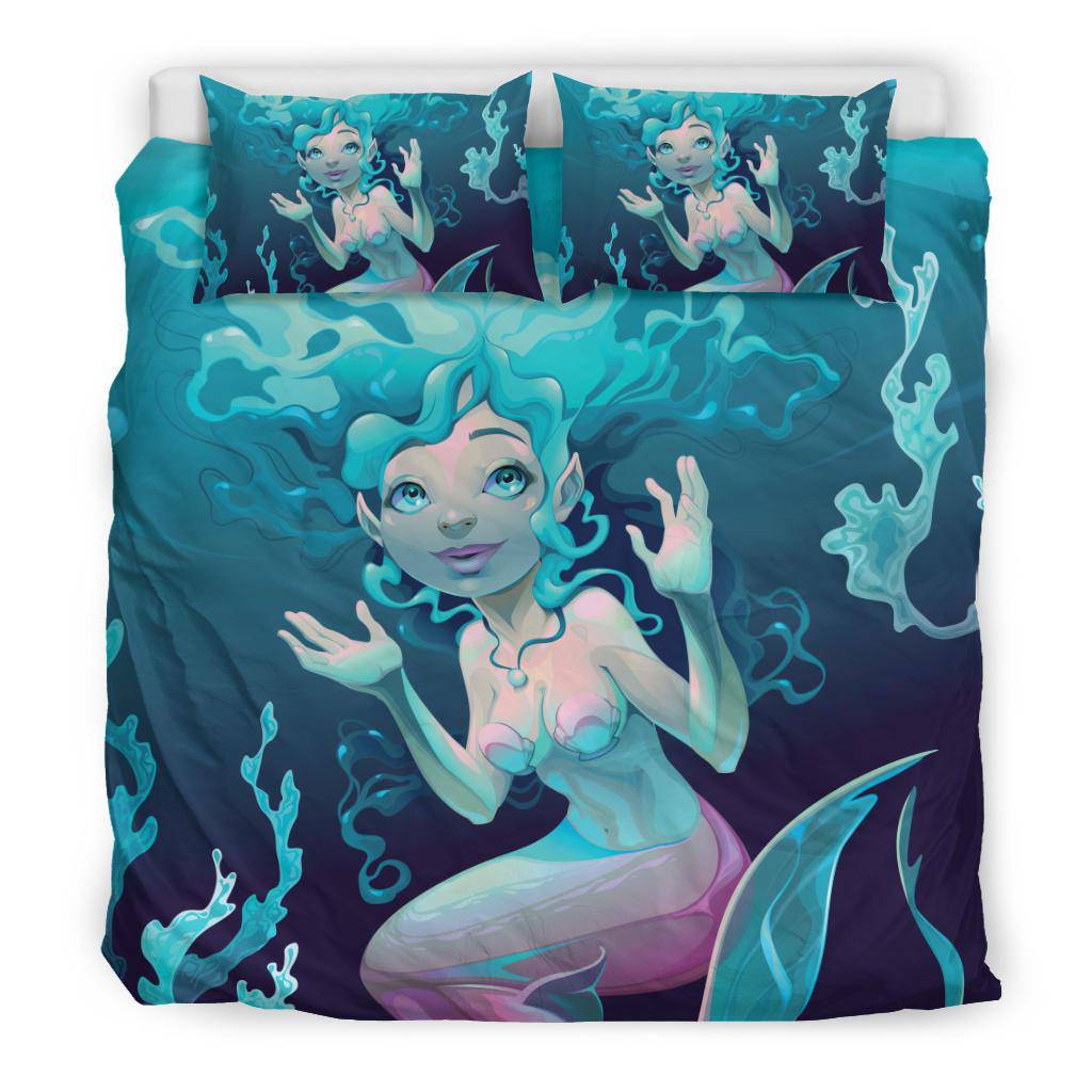 Mermaid Underwater Life Plants Fish Bedding Set - Top Content | POD Collection | Free Shipping