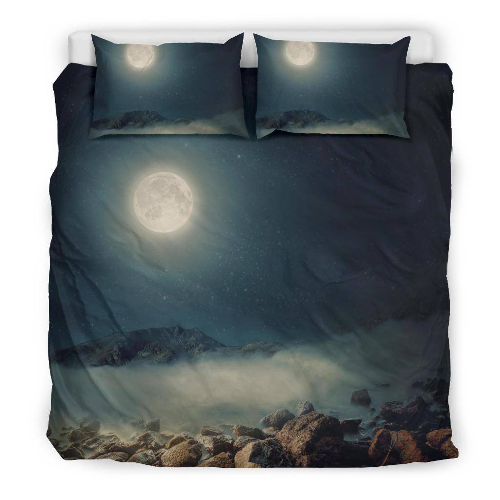 Stones Moon Dark Night Sky Bedding Set - Top Content | POD Collection | Free Shipping