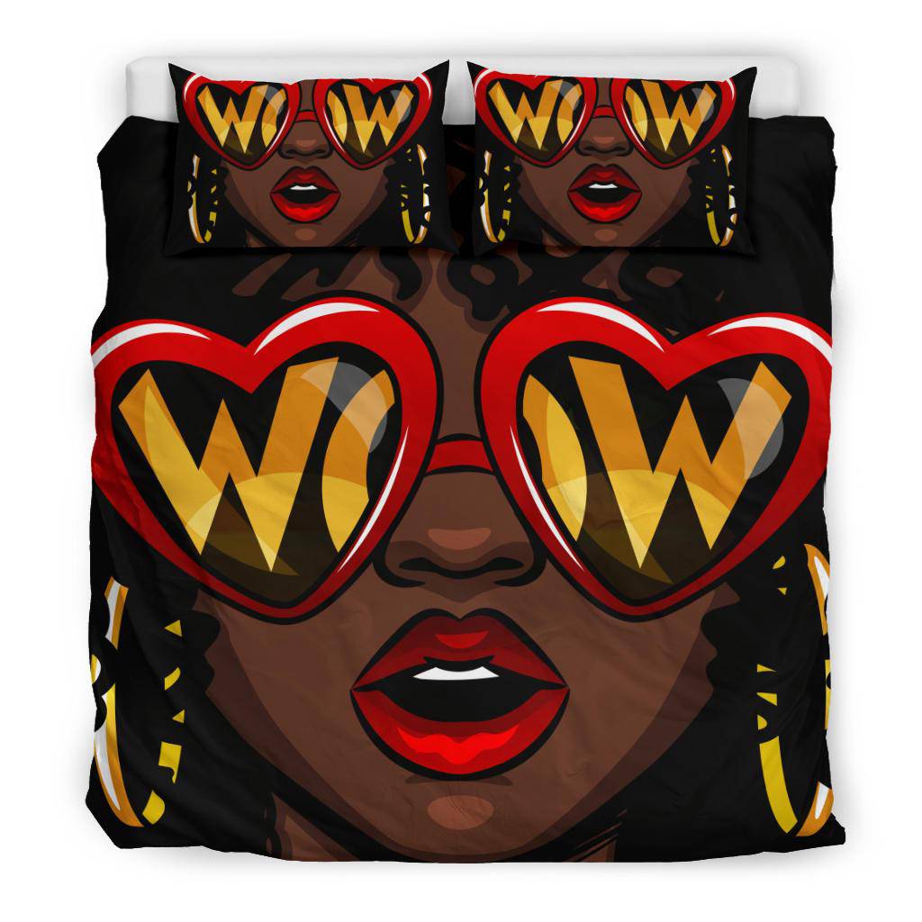 Afro American Woman WoW Sunglasses Bedding Set - Top Content | POD Collection | Free Shipping