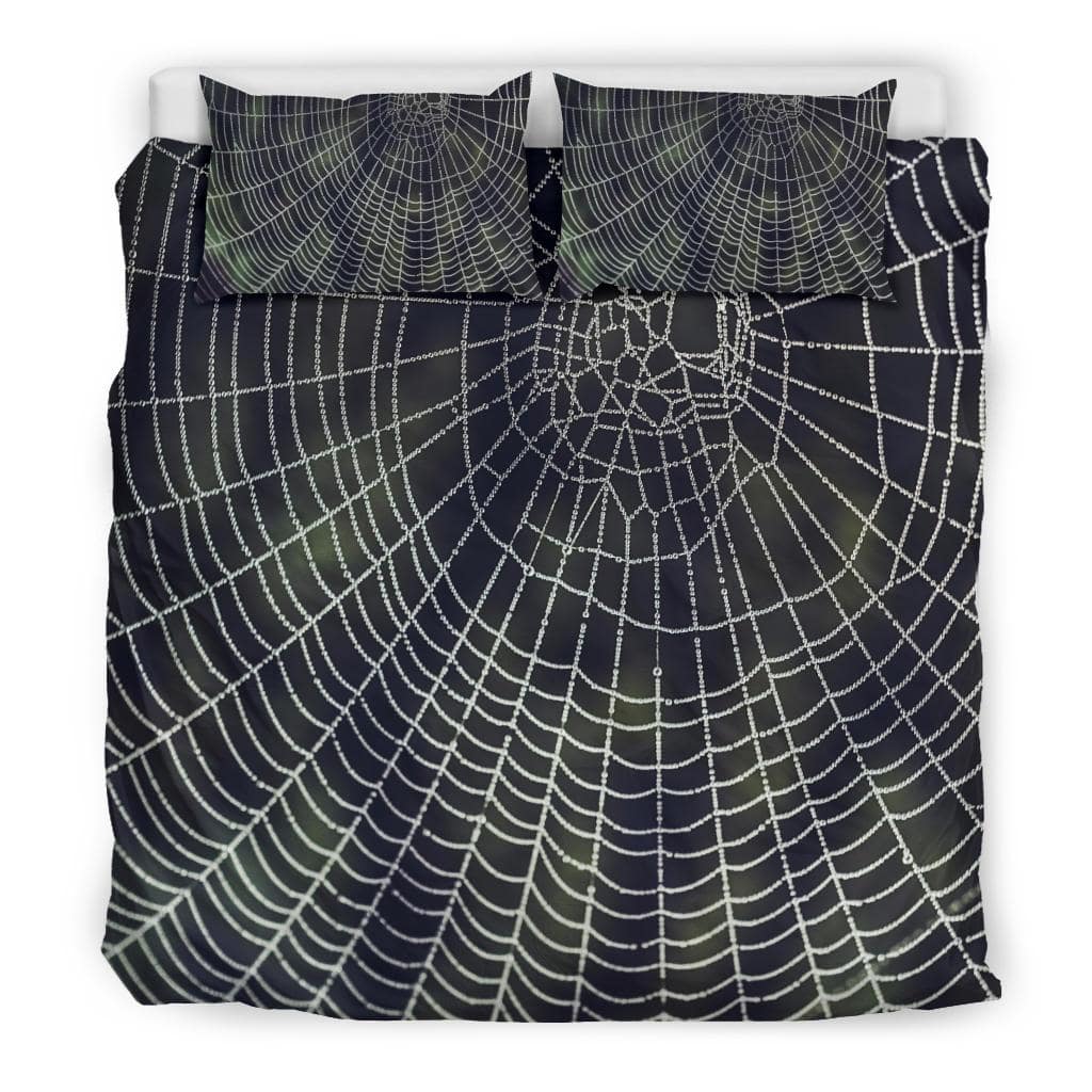 Spider Web Dew Garden Water Drops Bedding Set - Top Content | POD Collection | Free Shipping