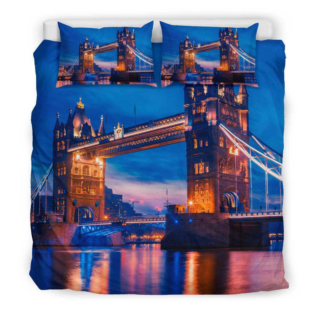 Tower Bridge England UK London Evening City Lights Bedding Set - Top Content | POD Collection | Free Shipping