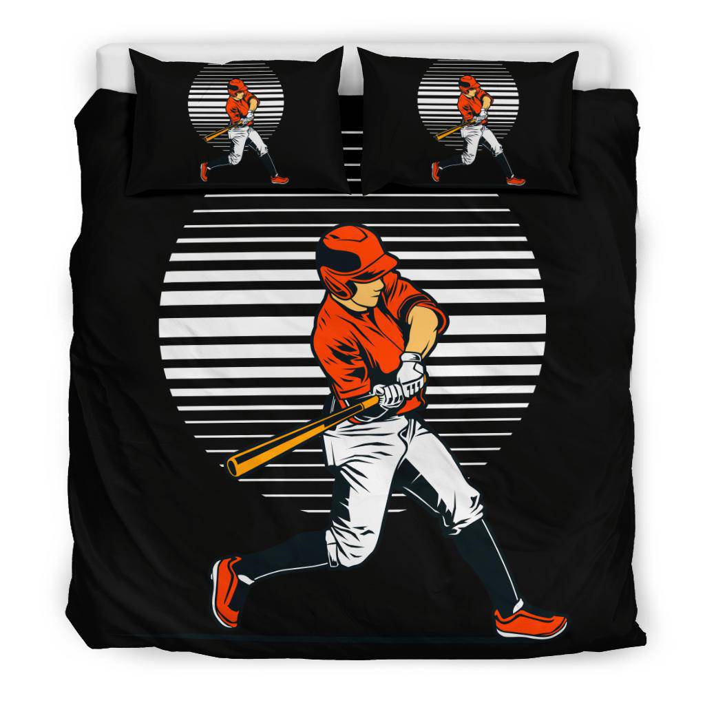 Baseball Player Black Bedding Set - Top Content | POD Collection | Free Shipping