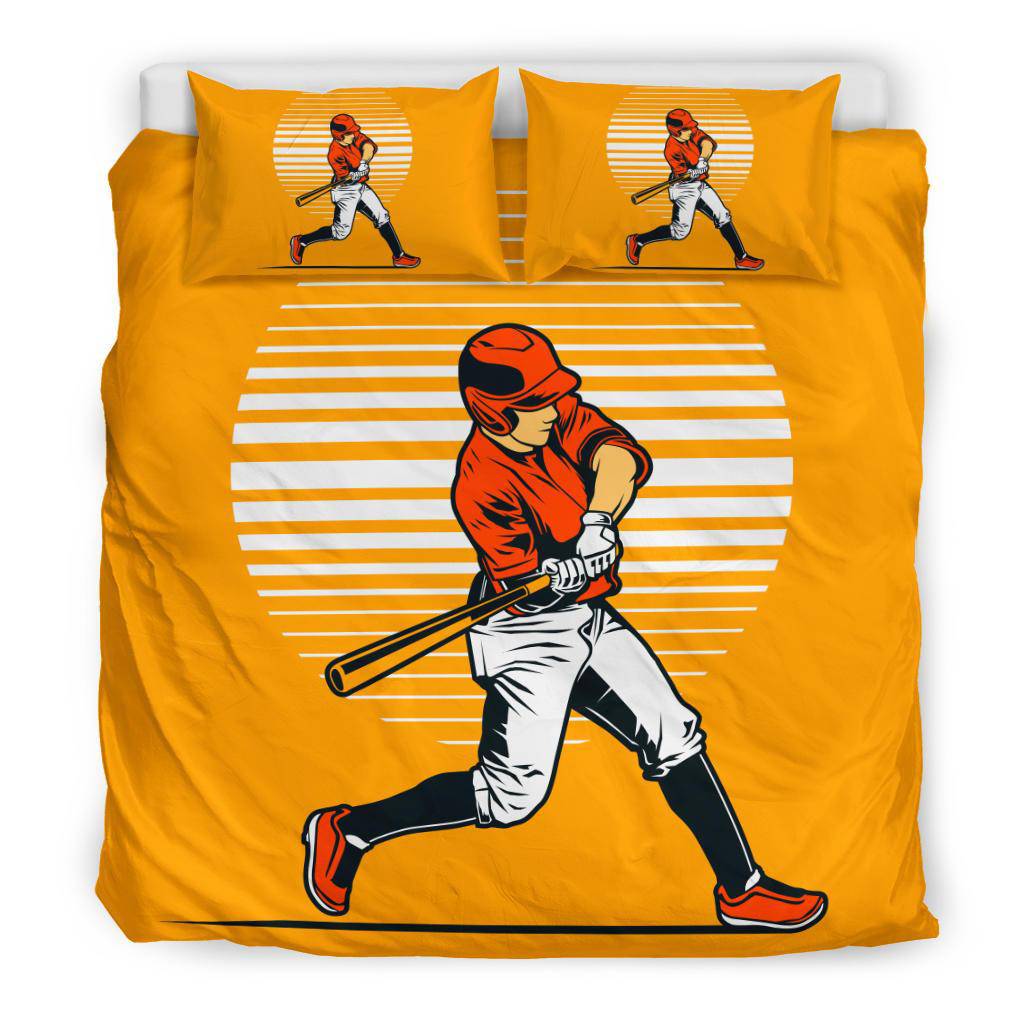 Baseball Player Yellow Bedding Set - Top Content | POD Collection | Free Shipping