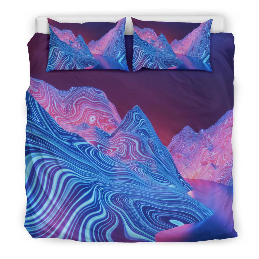 Fantasy Universe Space Surface Neon Lights Bedding Set - Top Content | POD Collection | Free Shipping