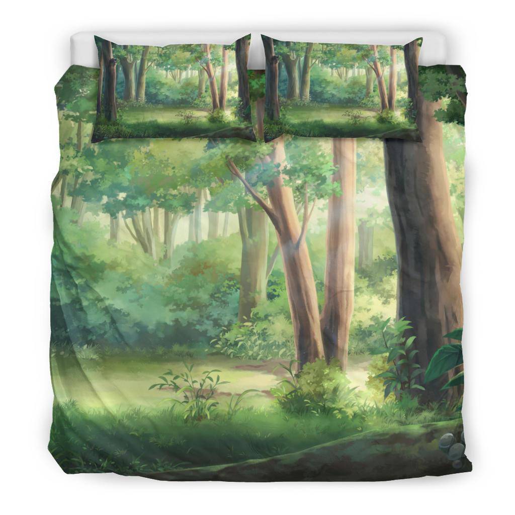 Forest Sunlight Green Trees Bedding Set - Top Content | POD Collection | Free Shipping