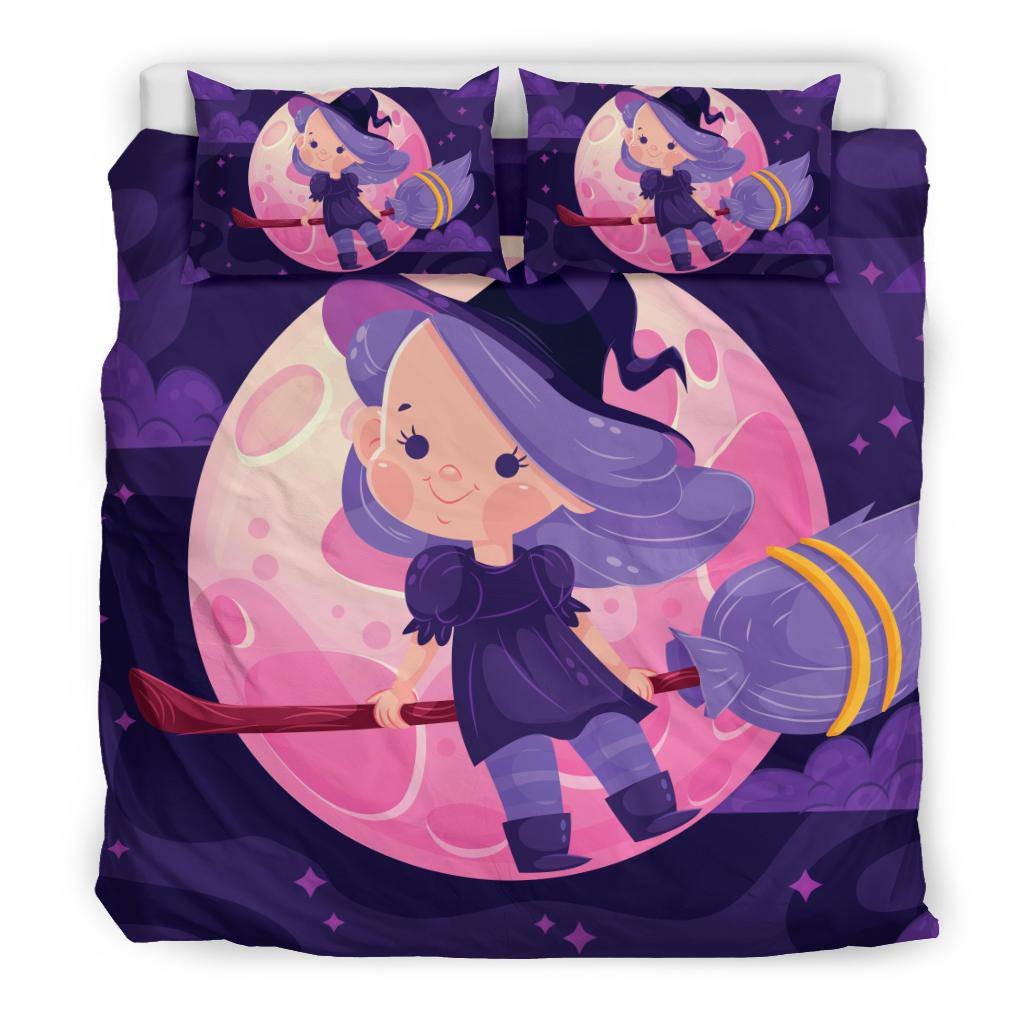 Halloween Witch Kids Cartoon Bedding Set - Top Content | POD Collection | Free Shipping