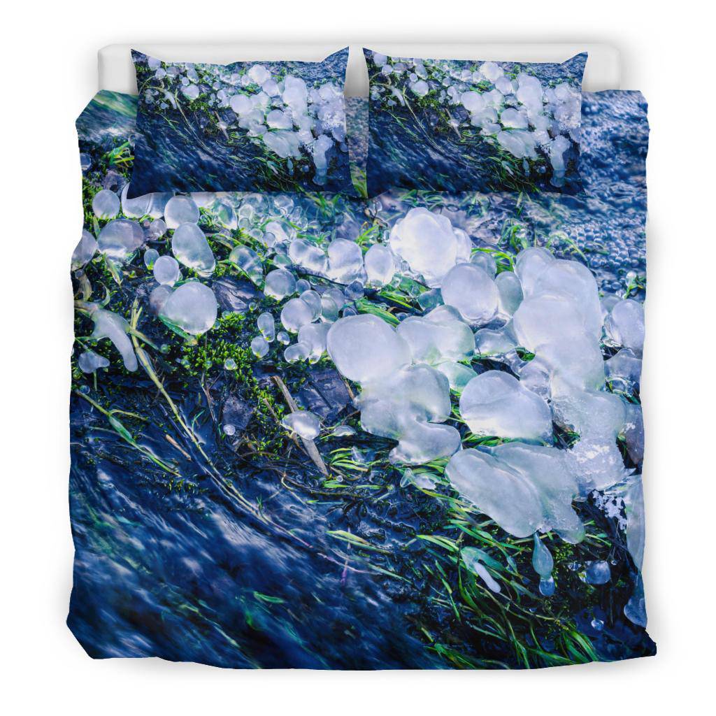 Ice Stream French Alps Mountain Winter Bedding Set - Top Content | POD Collection | Free Shipping