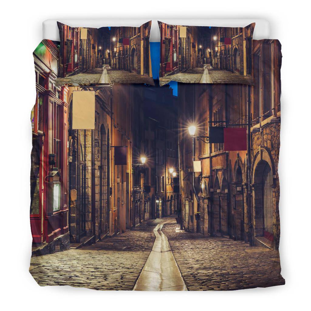 Lyon Franse Small Oldtown Street City Bedding Set - Top Content | POD Collection | Free Shipping