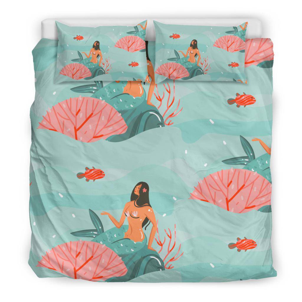 Mermaid Underwater Jellyfish Fish Sea Bedding Set - Top Content | POD Collection | Free Shipping