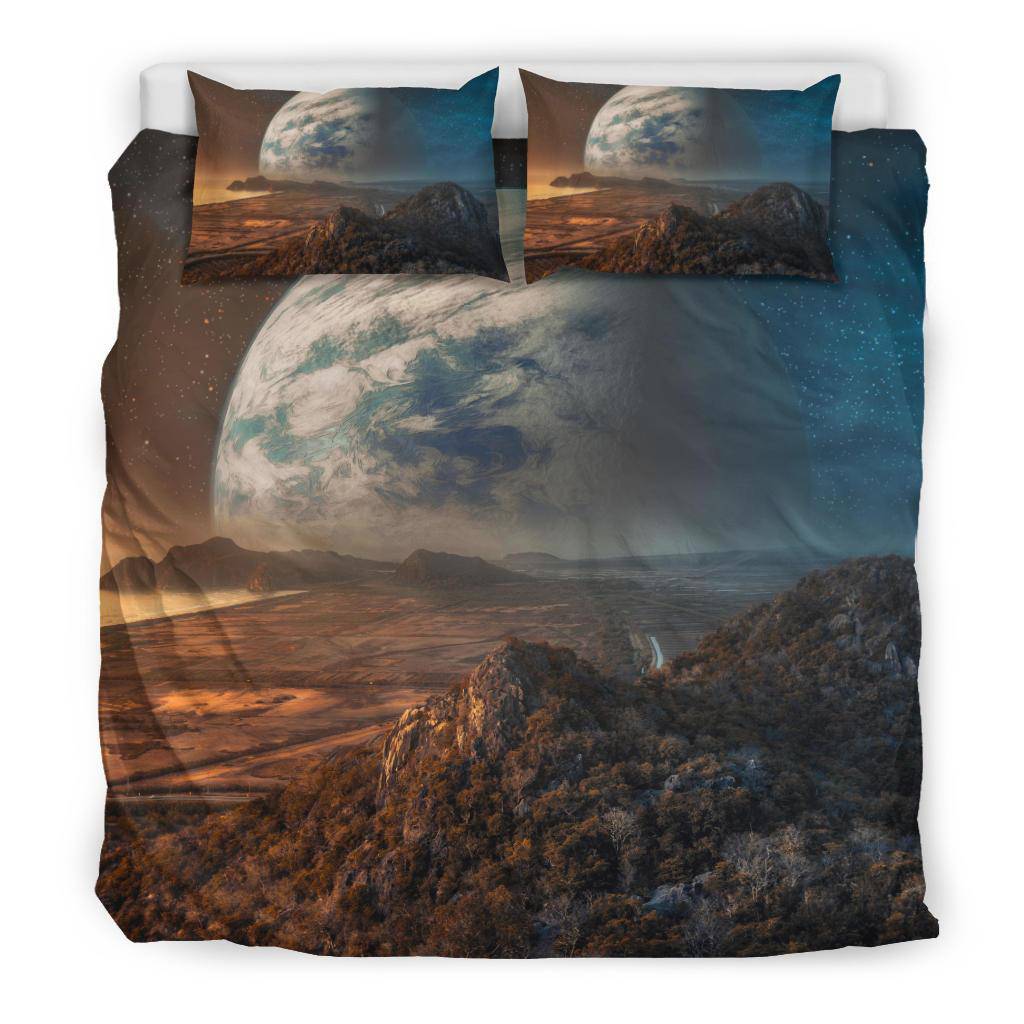 Moon Planet Space Surface Universe Night Sky Bedding Set - Top Content | POD Collection | Free Shipping