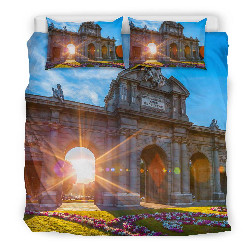 Puerta De Alcala Spain City Madrid Photography Bedding Set - Top Content | POD Collection | Free Shipping