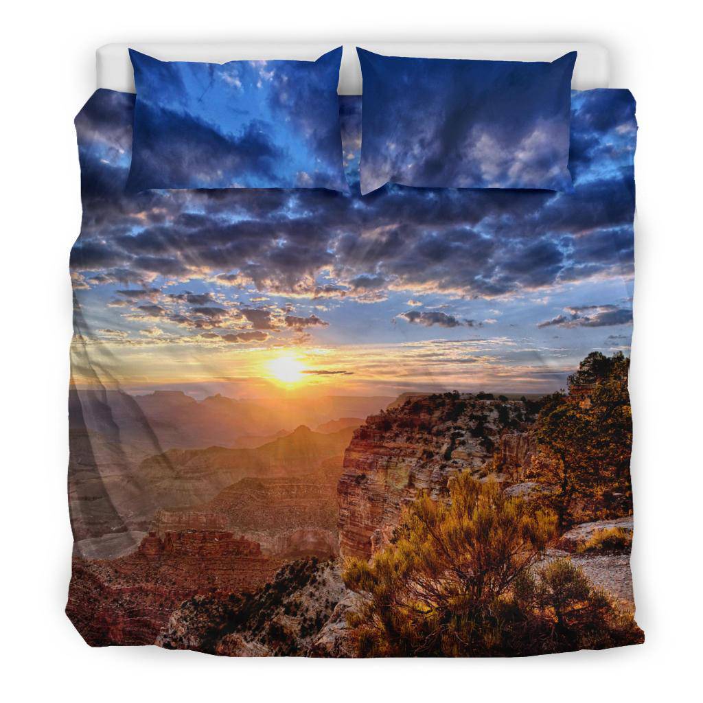 Grand Canyon USA Sunrise Blue Sky Clouds Nature Travel Bedding Set - Top Content | POD Collection | Free Shipping