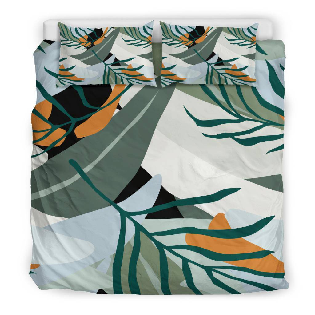 Jungle Leaves Nature Green Art Bedding Set - Top Content | POD Collection | Free Shipping