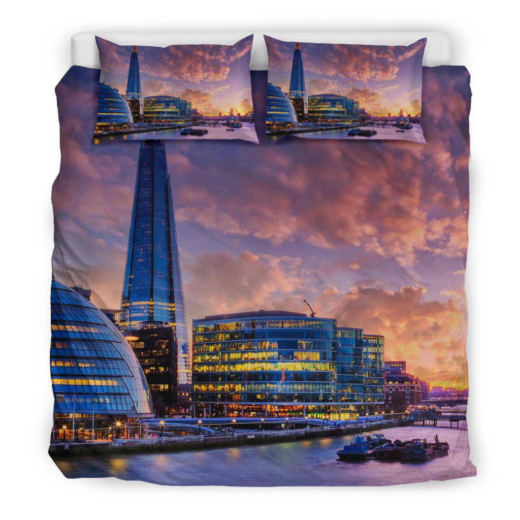 Sunset London City UK Lights Travel Bedding Set - Top Content | POD Collection | Free Shipping